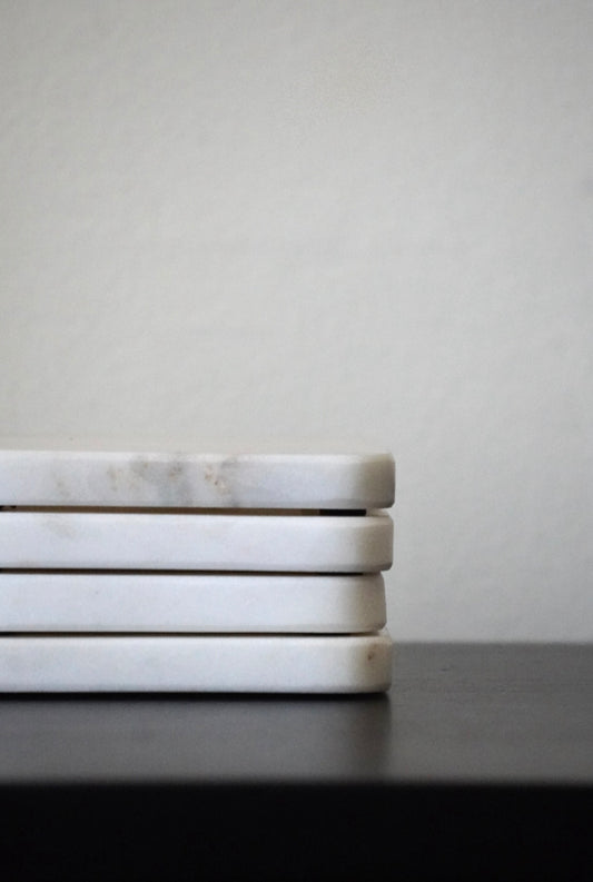 Coastal Marbre Coasters - Set of 4